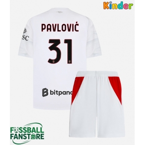 AC Milan Strahinja Pavlovic #31 Replik Auswärtstrikot Kinder 2026-27 Kurzarm (+ Kurze Hosen)
